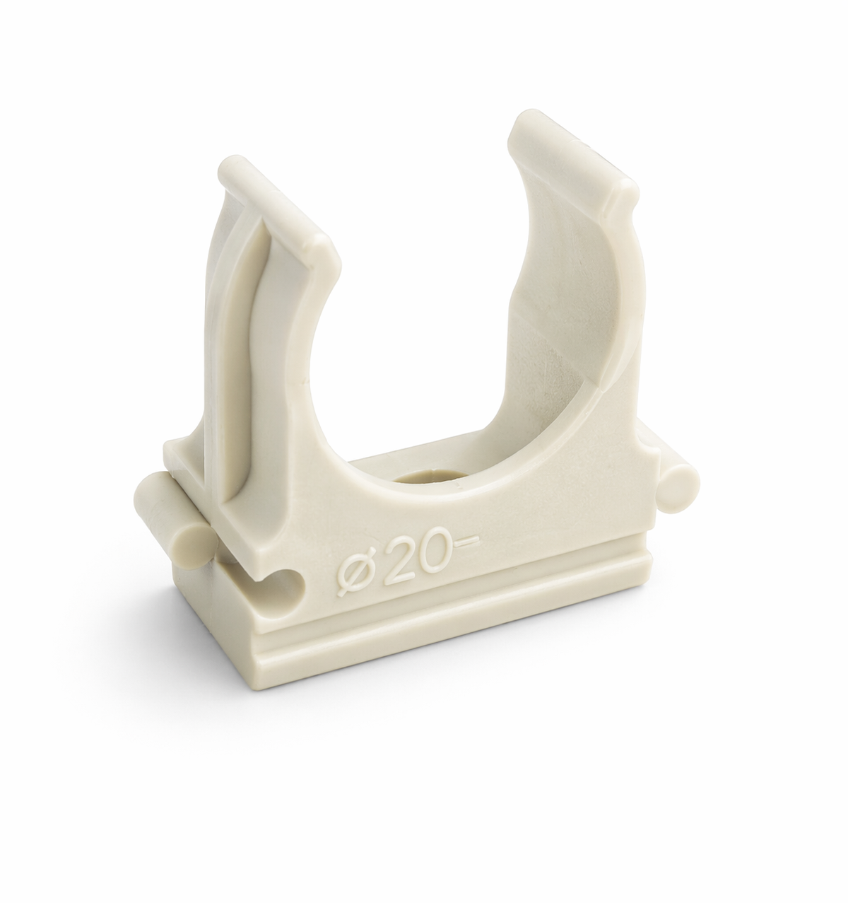 Pipe Fixing Clips Ø20mm & Ø25mm – Snap-On Plastic Pipe Clamps | Wall Mount Tube Holders (100 pcs)