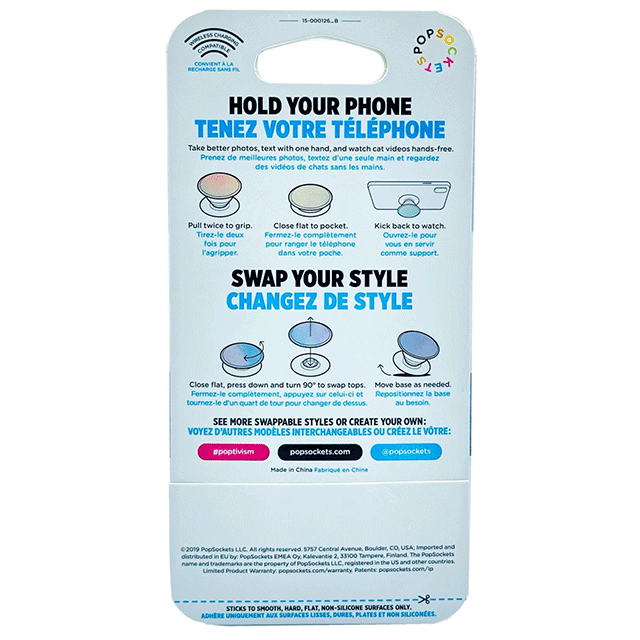 PopSockets Luxe Tidepool Green Mint Glitter Bling PopSocket &amp; PopGrip – Trendy Mobile Phone Accessory