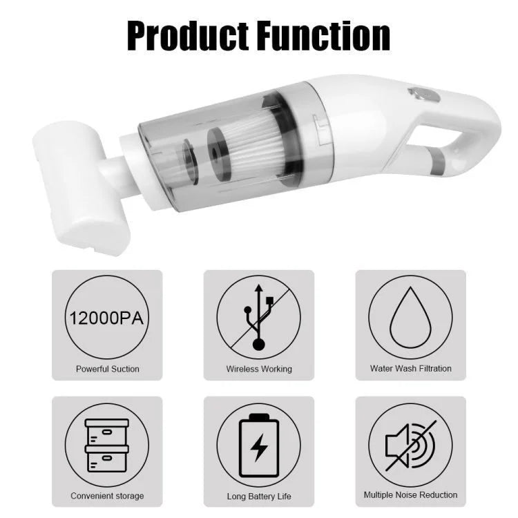 Mini Aspirateur Portable Sans Fil – Rechargeable par USB pour Voiture, Maison, Bureau et Nettoyage de Clavier
