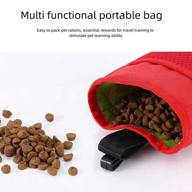 Portable Dog Training Treat Bag – Oxford Fabric Waist Pouch for Pet Snacks, Outdoor Walking & Training