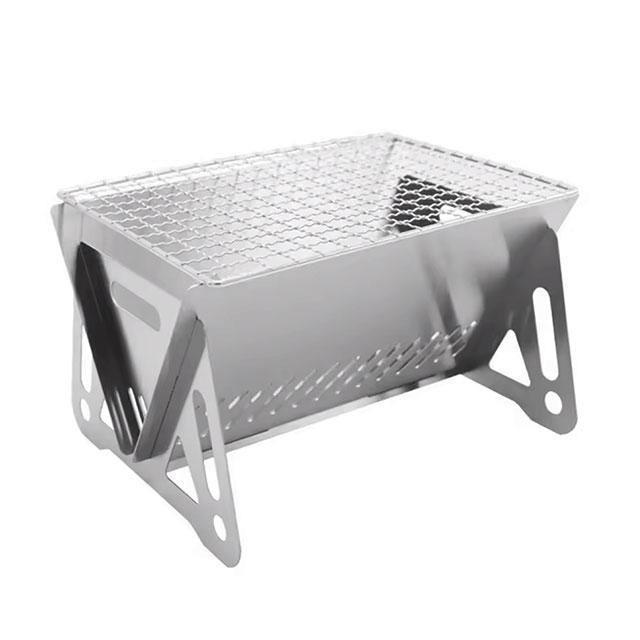 Portable Folding BBQ Grill & Firewood Stove – Multifunctional Stainless Steel Camping Grill Rack