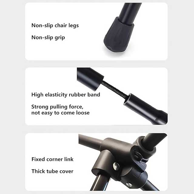 Portable Folding Fishing & Camping Chair – Lightweight Backpacking Stool with Side Pocket for Adults | Compact Travel Chair for Hiking & Beach