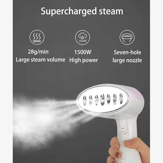 1500W Portable Garment Steamer Iron with 300ML Water Tank – Handheld Steam Cleaner for Clothes, Mite Removal & Home Use