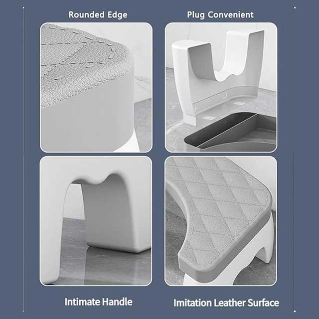 Portable Toilet Squat Stool – Non-Slip Removable Bathroom Footrest for Adults | Home Toilet Seat Squatting Aid