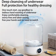 Lave-linge USB portable et automatique – Batterie longue durée de 4000 mAh – Lave-linge sans fil pour petites charges (sous-vêtements, chaussettes et vêtements de bébé) – Idéal pour les voyages d'affaires, les camping-cars et la maison