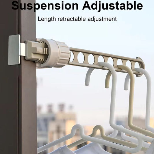 Portable Window Frame Clothes Hanger – Indoor Space-Saving Drying Rack with Multi-Hole Design for Home and Travel