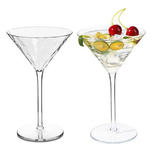 Premium 100% Tritan Cocktail Glasses – Dishwasher Safe Plastic Martini Glasses Ideal for Parties