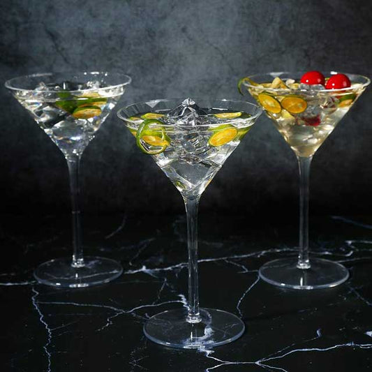 Premium 100% Tritan Cocktail Glasses – Dishwasher Safe Plastic Martini Glasses Ideal for Parties