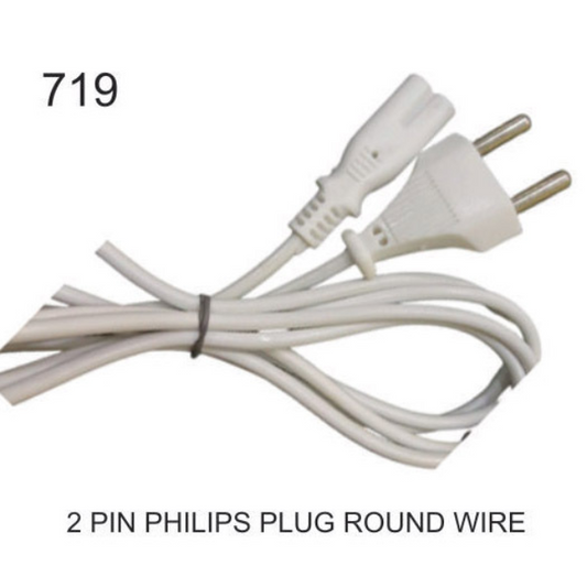 Premium 2 Pin Philips Plug for Round Wire