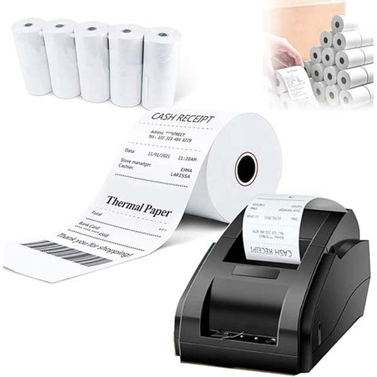 Premium 57mm x 30mm BPA-Free Thermal Receipt Paper – 55 g/m² + Extra 5 g/m² for POS Systems, Credit Card Machines &amp; Cash Registers