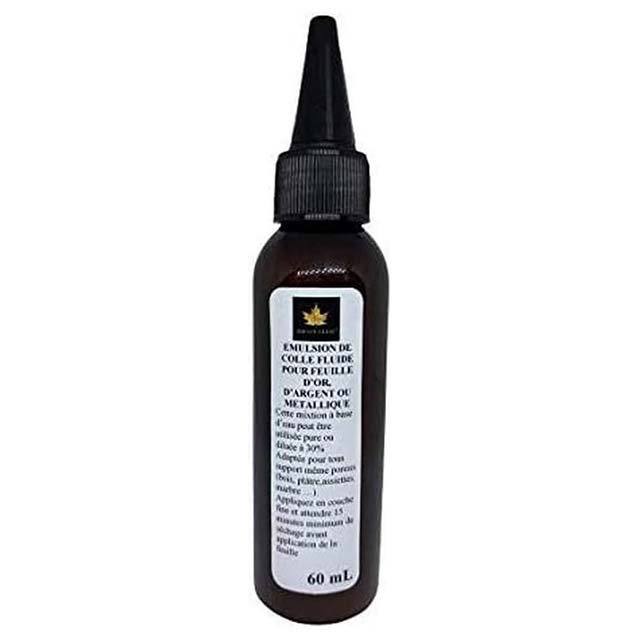 Premium 60ml Liquid Glue Emulsion Adhesive for Gold, Silver &amp; Metallic Leaf Applications