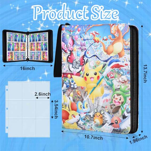 Premium 9-Pocket Trading Card Binder with Zipper – Holds 900 Cards &amp; 50 Detachable Sleeves, Ultimate Card Storage Album &amp; Holder Game Case – Perfect Gift for Boys &amp; Girls