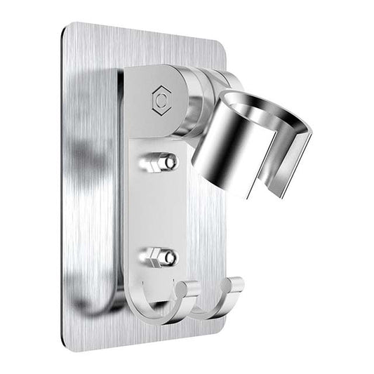 Premium Adjustable Aluminum Shower Head Bracket – Heavy-Duty Adhesive Wall Mount for Modern Bathrooms
