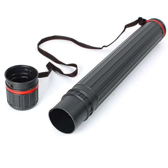 Premium Black Drawing Tube Holder – Sleek &amp; Durable Organizer for Art Supplies and Blueprints