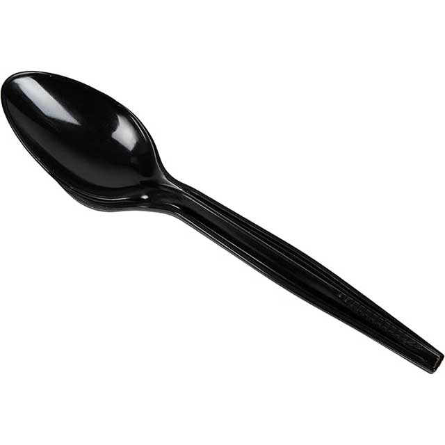Premium Black Plastic Spoon – Durable