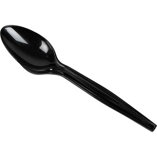 Premium Black Plastic Spoon – Durable
