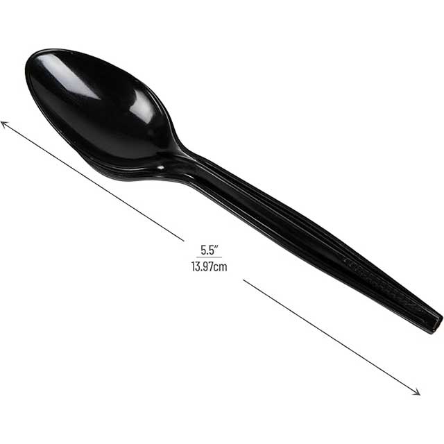 Premium Black Plastic Spoon – Durable