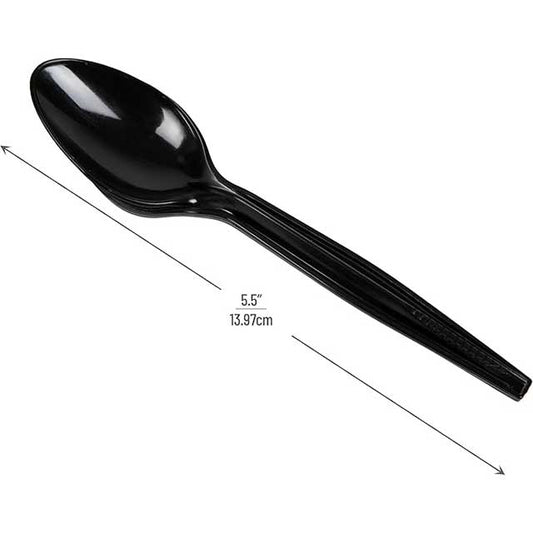 Premium Black Plastic Spoon – Durable
