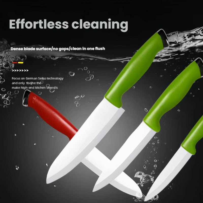 Premium Ceramic Knife (4, 5, 6 Inch) | Ultra-Sharp White Blade Chef, Utility & Paring Knives | Professional Kitchen Vegetable Slicing Tools