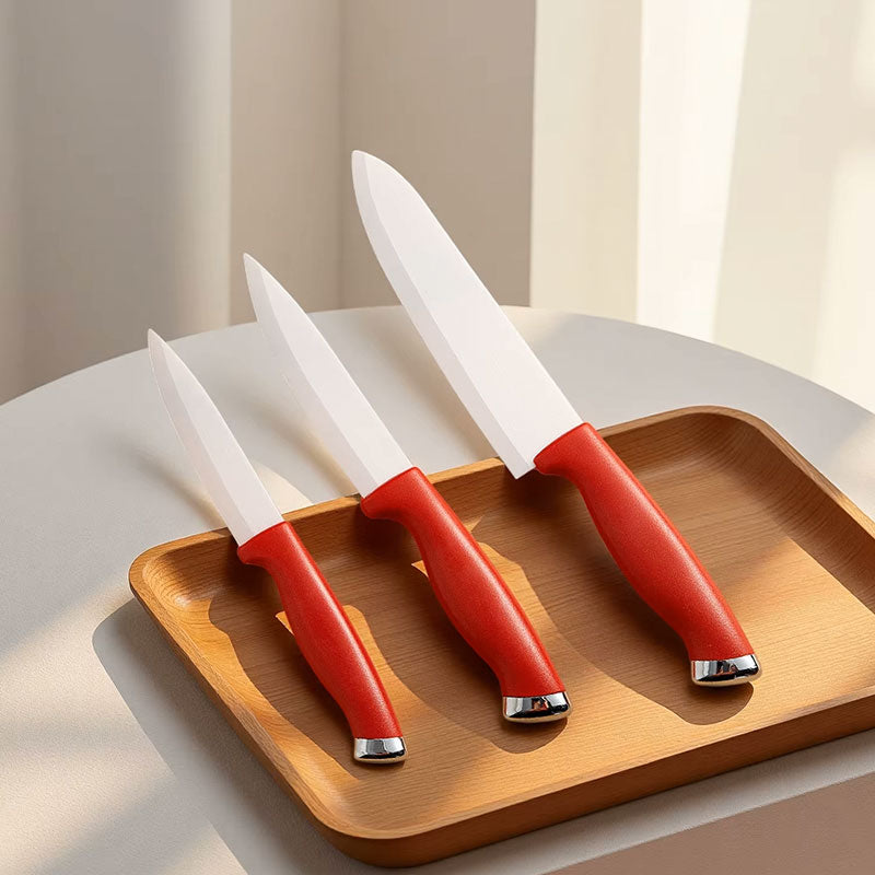 Couteau en céramique de qualité supérieure (4, 5, 6 pouces) | Couteaux de chef, couteaux utilitaires et couteaux d'office à lame blanche ultra-tranchante | Outils professionnels pour trancher les légumes