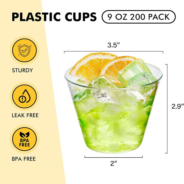 Premium Clear Plastic Party Cups – Disposable Wine &amp; Cocktail Glasses for Every Celebration