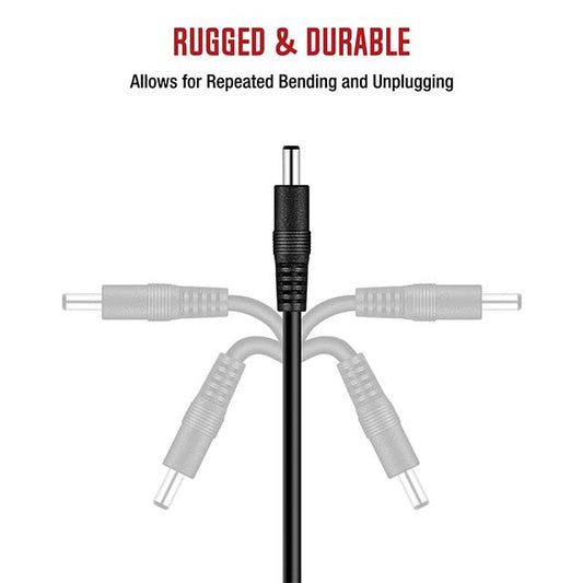 Premium DC 12V Power Extension Cable – Universal 5V to 24V DC/AC Extension Cord for CCTV Security Cameras, IR Illuminators &amp; More