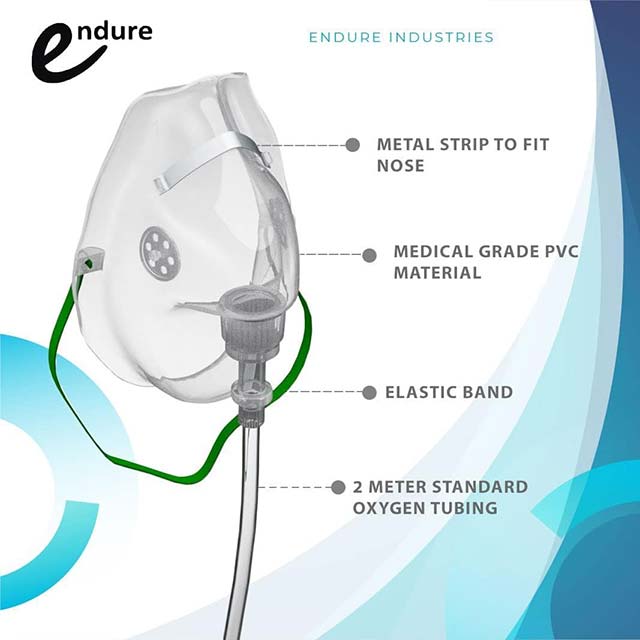 Premium Elongated Transparent Oxygen Mask – Clear Medical Oxygen Therapy &amp; Comfort Solution