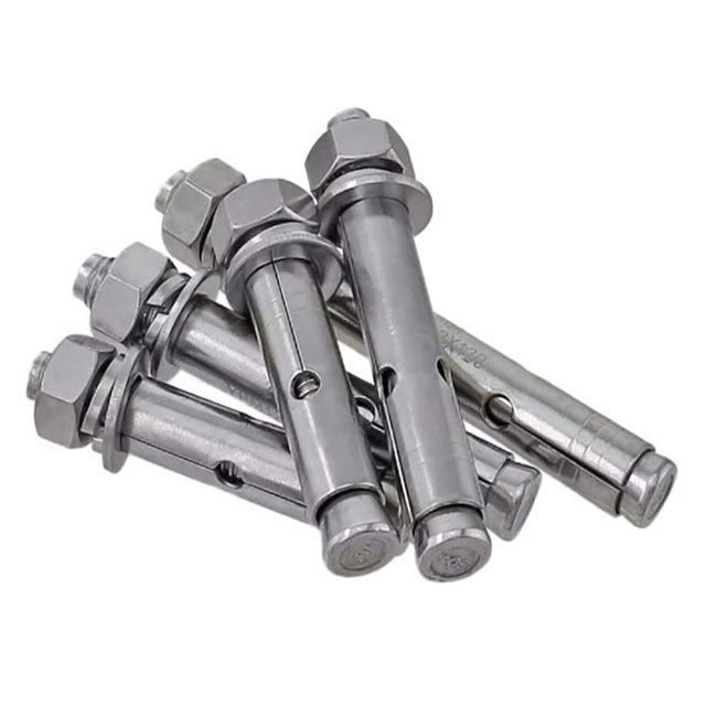 Premium M10 Wedge Anchor Expansion Bolts – 2pcs M10 x 60mm Built-In Expansion Screw with Passivation Finish