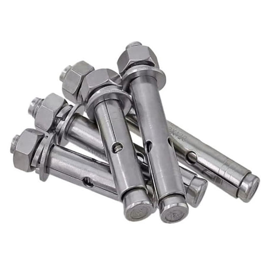 Premium M10 Wedge Anchor Expansion Bolts – 2pcs M10 x 60mm Built-In Expansion Screw with Passivation Finish