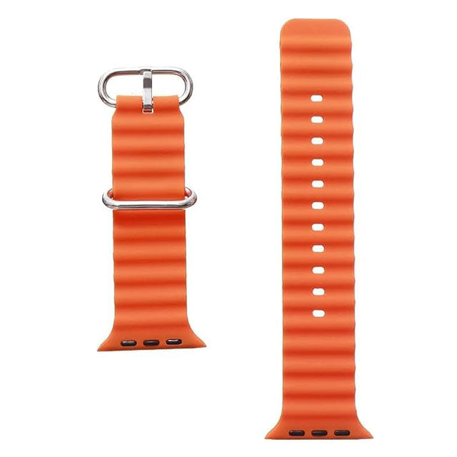 Premium Orange Rubber Band for Smart Watches – Durable Unisex Adult Watch Strap