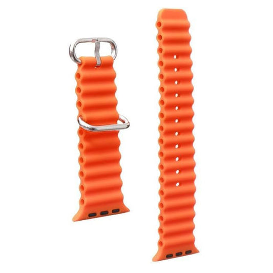 Premium Orange Rubber Band for Smart Watches – Durable Unisex Adult Watch Strap