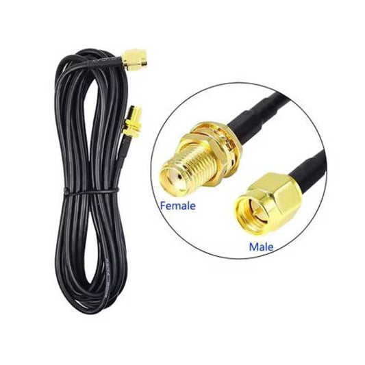 Premium SMA Male to Female Coaxial Extension Cable – Copper Plated Gold WiFi Router &amp; Antenna Aerial Cable