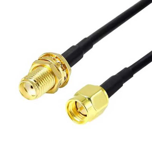 Premium SMA Male to Female Coaxial Extension Cable – Copper Plated Gold WiFi Router &amp; Antenna Aerial Cable