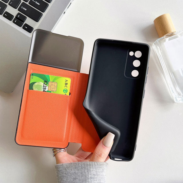 Premium Samsung Galaxy S20 FE Leather Phone Case – Half Display Adsorption, Slim &amp; Durable Protection