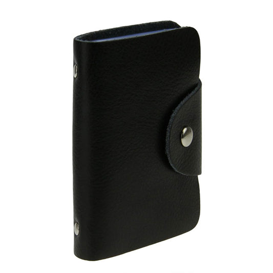 Premium Soft Genuine Leather 26-Slot Business Card Holder &amp; Wallet – Ideal ID, Credit &amp; Purse Gift