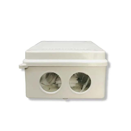 Premium Waterproof ABS Junction Box for Electrical &amp; CCTV Installations – Durable &amp; Weatherproof (Isolated on White)