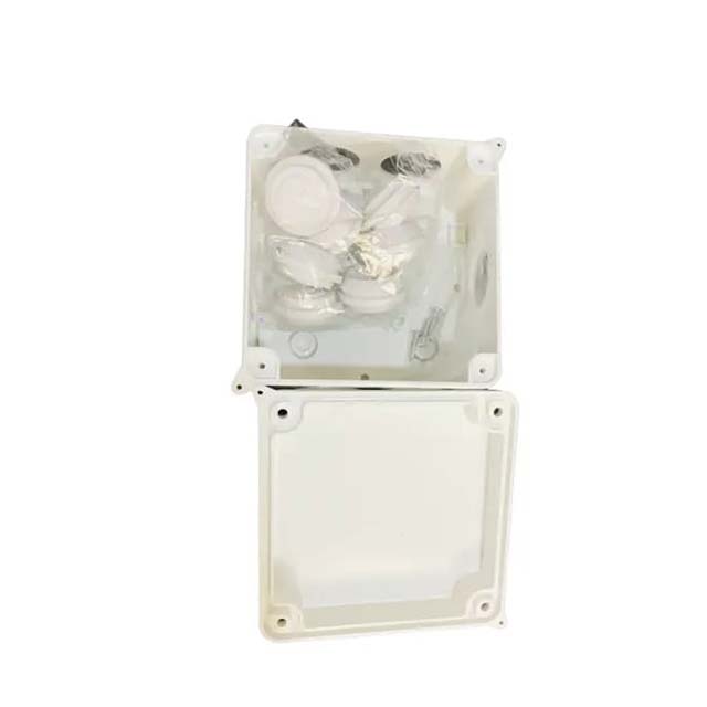 Premium Waterproof ABS Junction Box for Electrical &amp; CCTV Installations – Durable &amp; Weatherproof (Isolated on White)