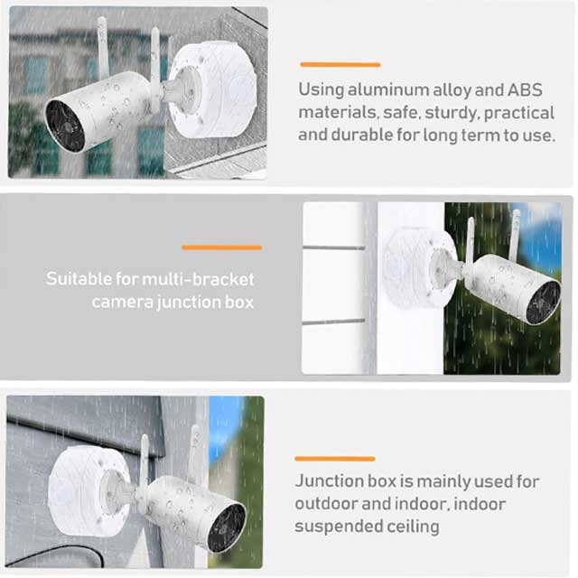 Premium White Aluminum Alloy Box Camera Cable Holder – Outdoor Hide Camcorder &amp; Cable Management Solution