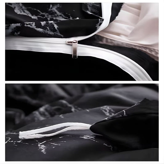 Premium 3-Piece Duvet Cover Set – Ultra-Soft Double Comforter Bedding Set – Includes 1 Quilt Cover (175x220cm) and 2 Matching Pillowcases (50x75cm) – Breathable All-Season Bedding for Queen, King, or Single Beds