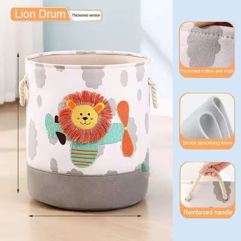 Panier de rangement pliant en lin de qualité supérieure – Organisateur décoratif en tissu avec poignées renforcées – Bac minimaliste pour armoire et dressing, idéal pour jouets, linge et fournitures de bureau – Formes carrée et cylindrique
