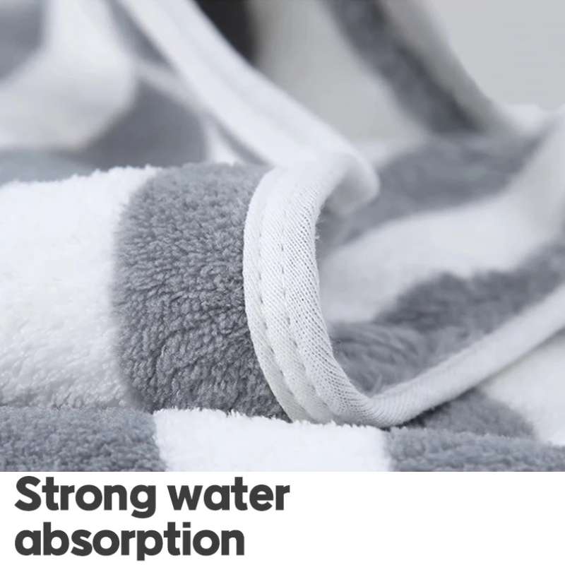 Premium Thickened Absorbent Bath Towel – Ultra-Soft High-Density Cotton Face & Body Towel for Home & Spa – Large 70x130cm Hotel Quality Wrap – Luxury Daily Essential (Green / Gray)