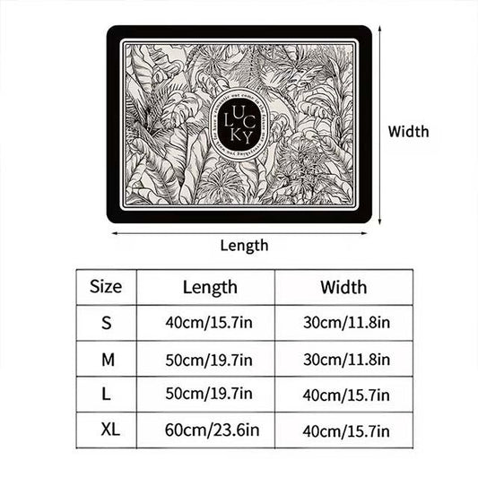 Printed Super Absorbent Dish Drying Mat – Quick-Dry Drain Pad for Tableware & Coffee Bar