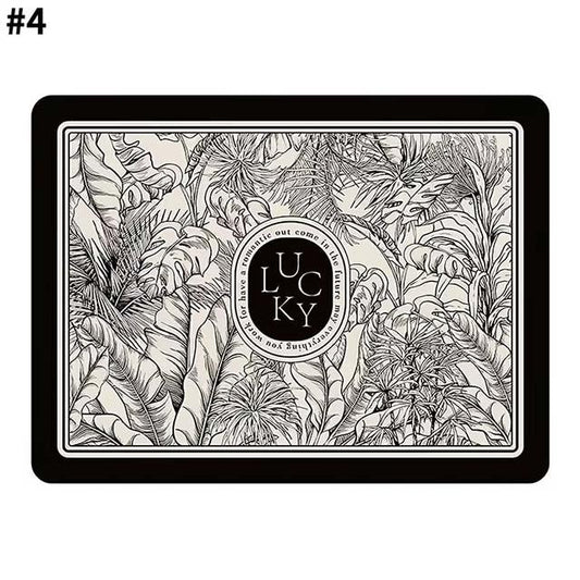 Printed Super Absorbent Dish Drying Mat – Quick-Dry Drain Pad for Tableware & Coffee Bar