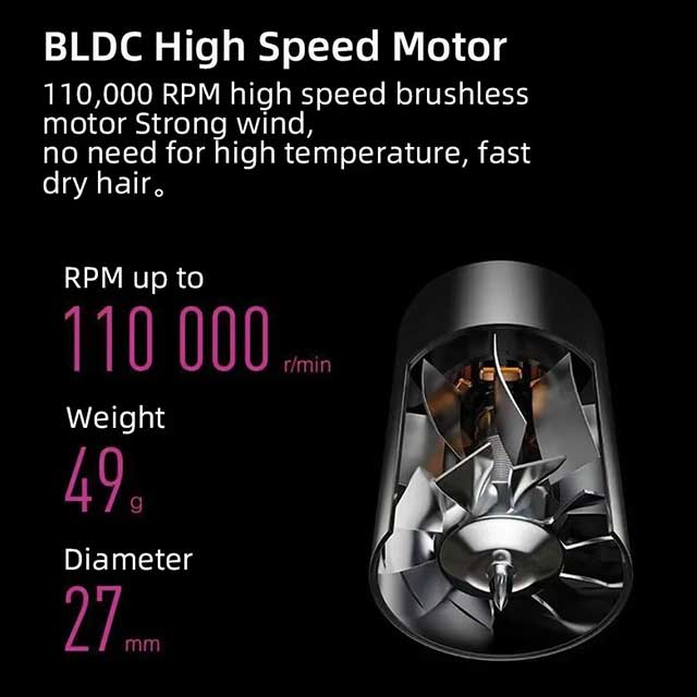 Professional Leafless Negative Ion Hair Dryer – High-Speed Constant Temperature Blow Dryer for Home Use