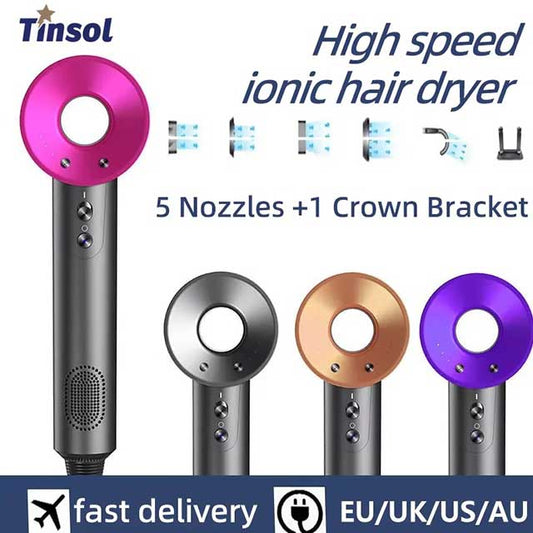 Professional Leafless Negative Ion Hair Dryer – High-Speed Constant Temperature Blow Dryer for Home Use