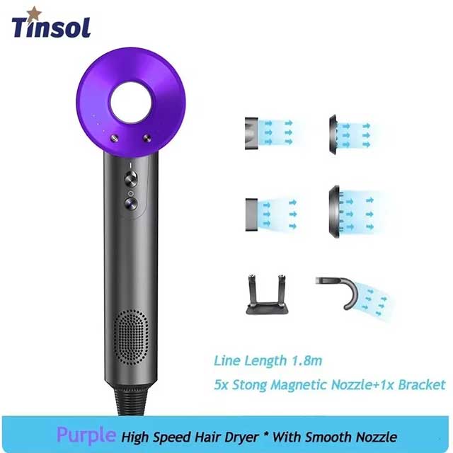 Professional Leafless Negative Ion Hair Dryer – High-Speed Constant Temperature Blow Dryer for Home Use