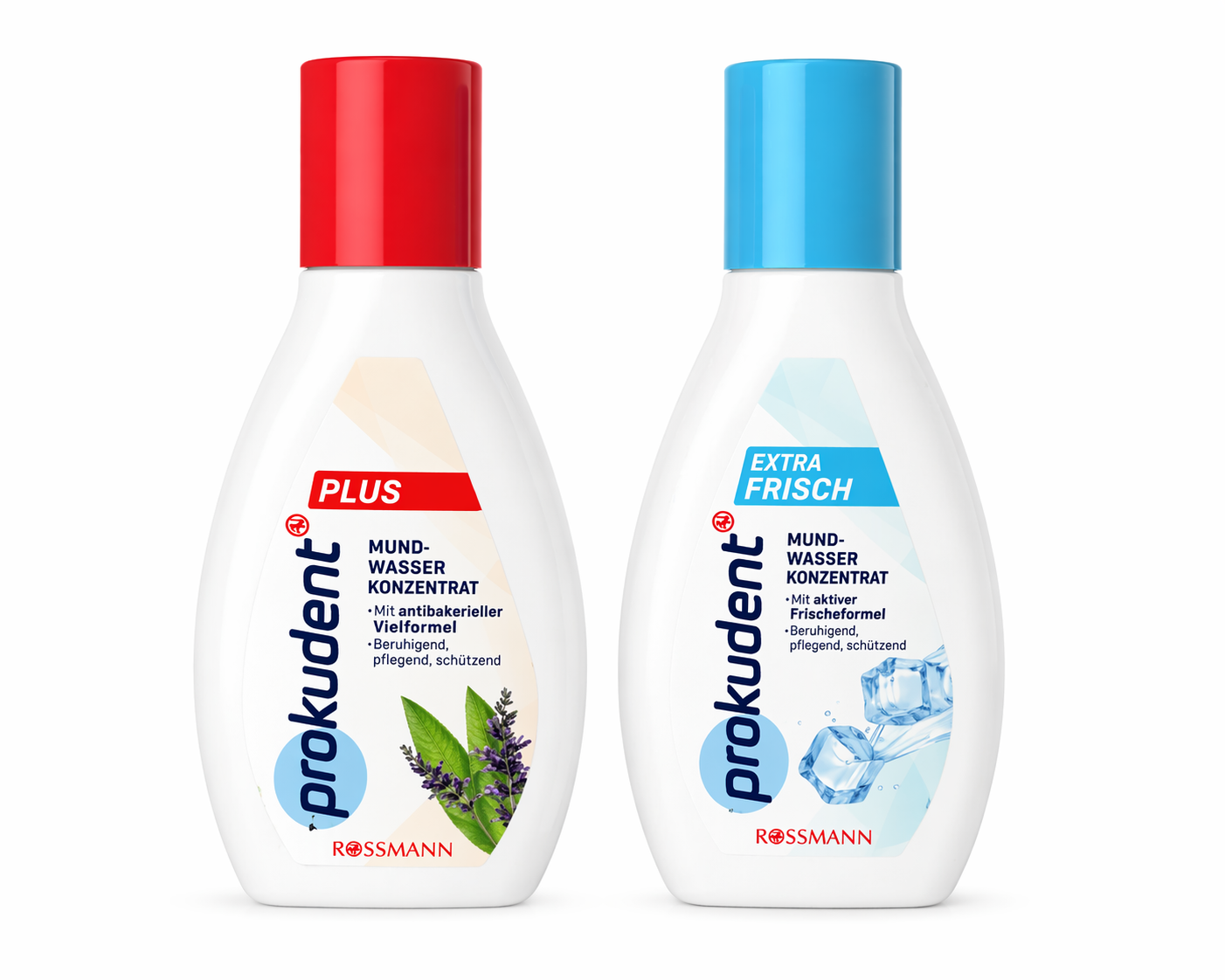 Prokudent Mouthwash Concentrate Set (2-Pack) – Plus & Extra Fresh | Antibacterial Oral Rinse for Fresh Breath & Protection
