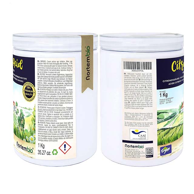 Nortembio 1 Kg 100% Pure Citric Acid Powder – Anhydrous Formula for Bath Bombs, Cleaning &amp; DIY Projects