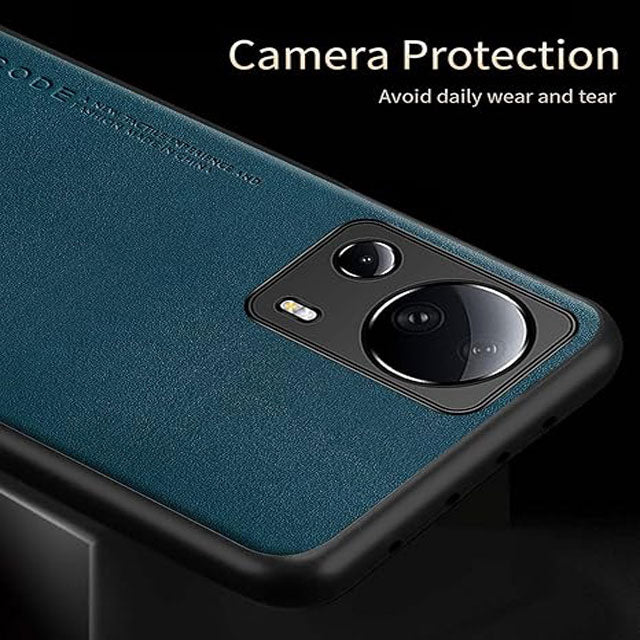 Puxssul Teal Soft TPU Faux Leather Case for Xiaomi 13 Lite 5G (2023) – Ultra-Lightweight Camera Protection Cover