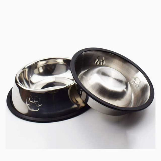 Quality Paw-Shaped Stainless Steel Pet Bowl – Skidproof & Anti-Ant Feeder for Dogs & Cats, Multiple Sizes